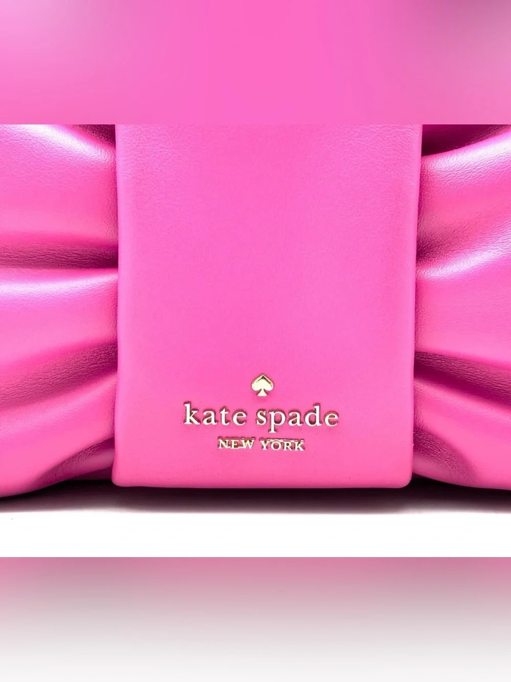 Like new! kate spade Milly Bow Flap Crossbody Pink Leather Chain Mini Bag Party